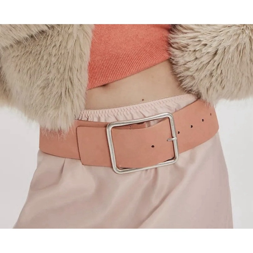 Free People Hex Suede Hip Belt Peach Fizz Boho Festival Western NWT M